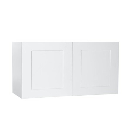 Cambridge Quick Assemble Modern Style, Shaker White 30 x 12 in. Wall Bridge Kitchen Cabinet (30 in. W x 12 in. D x 12 in. H) SA-WU3012-SW